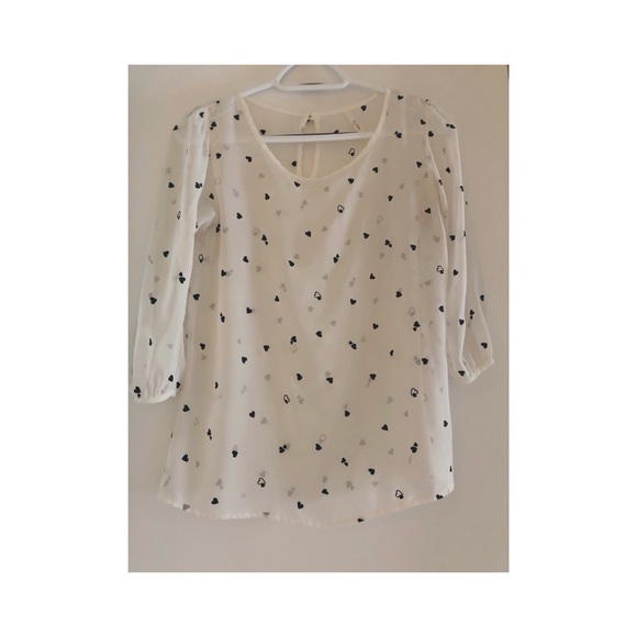 Sheer Heart Blouse 🖤 - Picture 5 of 5